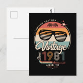 Vintag seit 1981 postkarte (Vorne/Hinten)