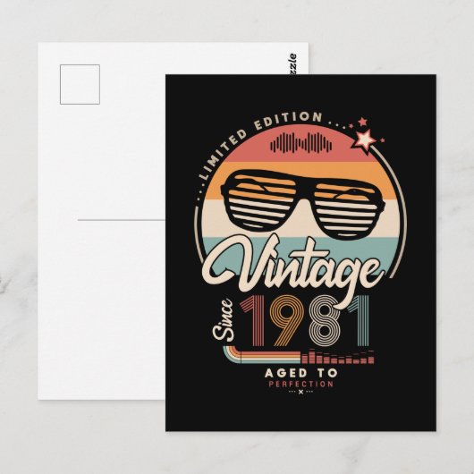 Vintag seit 1981 postkarte (Vorne/Hinten)