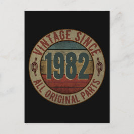 VINTAG SEIT 1982 ALLE URSPRUNGSTEILE POSTKARTE