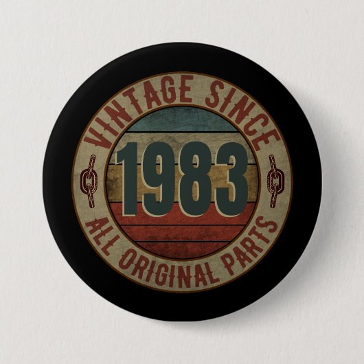 VINTAG SEIT 1983 ALLE ORIGINALTEILE. BUTTON (Vorderseite)