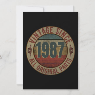 VINTAG SEIT 1987 ALLE ORIGINALTEILE. EINLADUNG