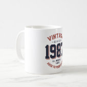 Vintag seit 1987 Geburtstagsgeschenk Kaffeetasse (Vorderseite Links)