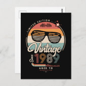Vintag seit 1989 postkarte (Vorne/Hinten)