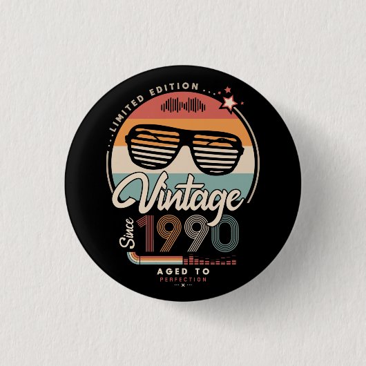Vintag seit 1990 button (Vorderseite)