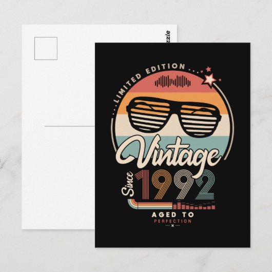 Vintag seit 1992 postkarte (Vorne/Hinten)