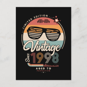 Vintag seit 1998 postkarte