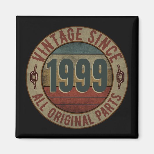 VINTAG SEIT 1999 ALLE ORIGINALTEILE. MAGNET (Vorne)