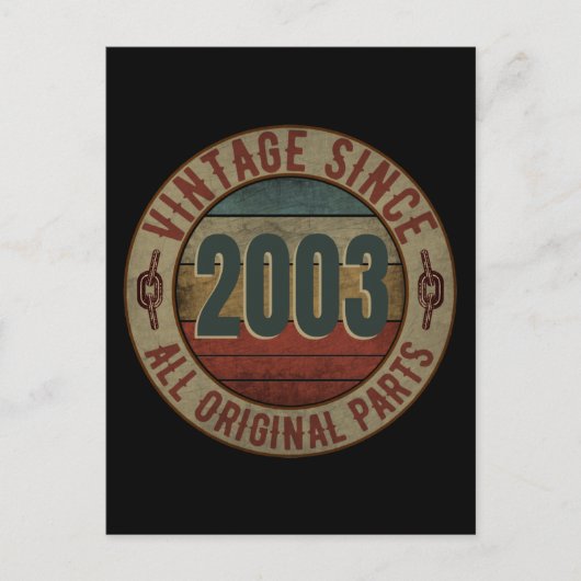 VINTAG SEIT 2003 ALLE ORIGINALTEILE. POSTKARTE (Vorderseite)