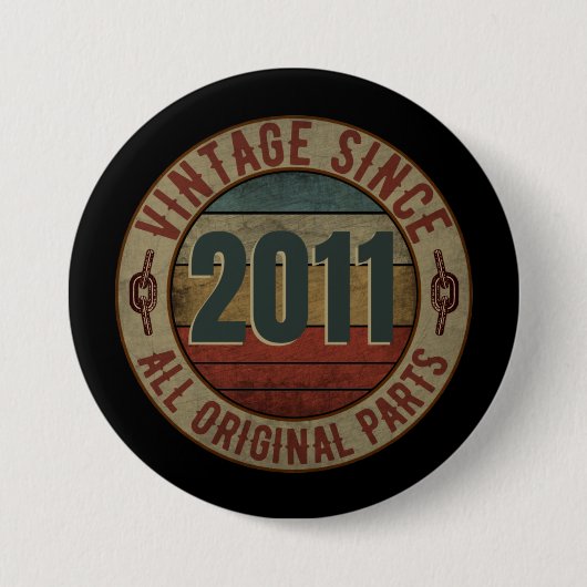 VINTAG SEIT 2011 ALLE ORIGINALTEILE. BUTTON (Vorderseite)