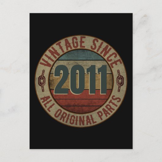 VINTAG SEIT 2011 ALLE ORIGINALTEILE. POSTKARTE (Vorderseite)
