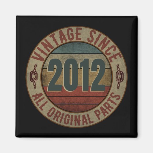 VINTAG SEIT 2012 ALLE ORIGINALTEILE. MAGNET (Vorne)