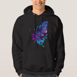 Vintag Semicolon Butterfly Semi-Colon Tattoo Ment Hoodie