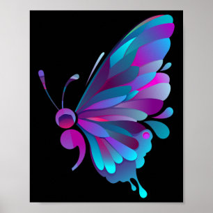 Vintag Semicolon Butterfly Semi-colon Tattoo Ment Poster