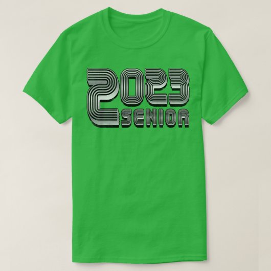 Vintag Senior 2023 Silver Text T-Shirt (Design vorne)