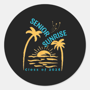 Vintag Senior Sunrise 2026 Senioren von Cl Graduat Runder Aufkleber