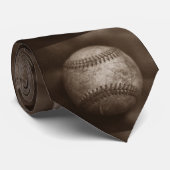 Vintag Sepia Baseball Krawatte (Gerollt)