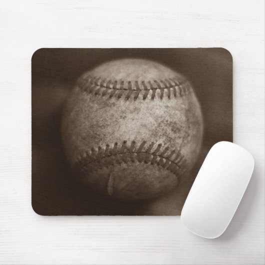 Vintag Sepia Baseball Mousepad (Mit Mouse)