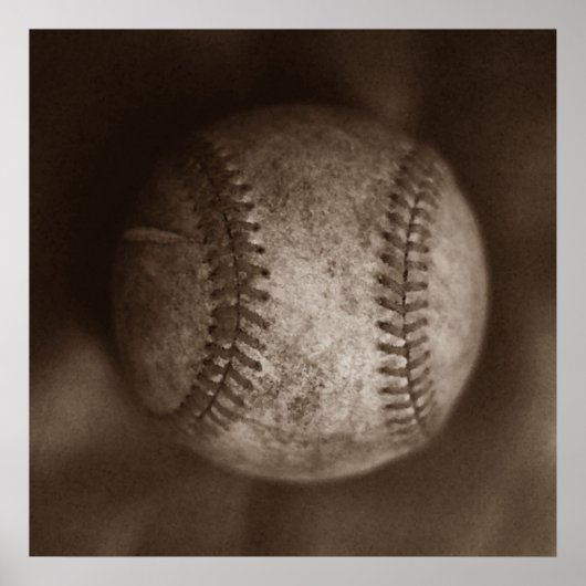 Vintag Sepia Baseball Poster (Vorne)