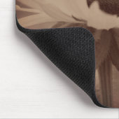 Vintag Sepia Black Mit Augen Susan Blume Mousepad (Ecke)