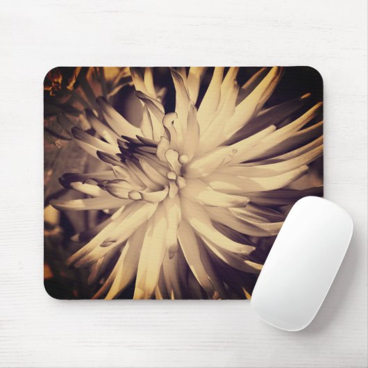 Vintag Sepia Dahlia Blume Mousepad (Mit Mouse)