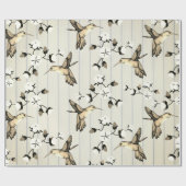 Vintag Sepia Hummingbirds & Florence Geschenkpapier (Flach)