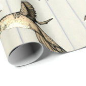 Vintag Sepia Hummingbirds & Florence Geschenkpapier (Rolleneckpunkt)