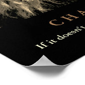 Vintag Sepia Lion Motivierend Challenge Poster (Ecke)