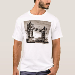Vintag Sepia London Tower Bridge T-Shirt