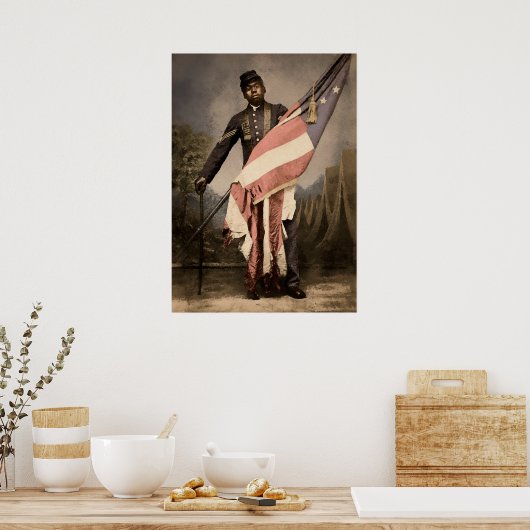 Vintag Sergeant William Carney 1864 Poster (Küche)