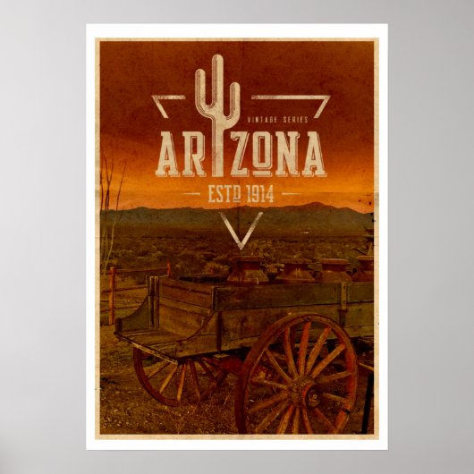 Vintag Series Arizona Reiseplakat Poster (Vorne)