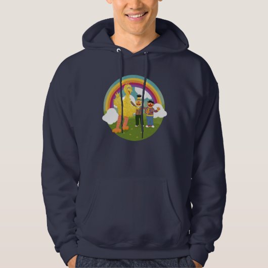 Vintag Sesame Street Friends Rainbow Hoodie (Vorderseite)