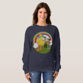Vintag Sesame Street Friends Rainbow Sweatshirt (Vorne ganz)