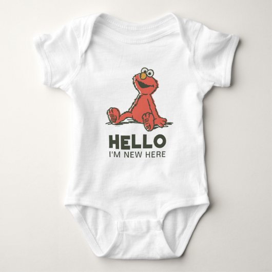 Vintag Sesamstraße - Elmo New Baby Baby Strampler (Vorderseite)