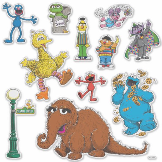 Vintag Sesamstraße Pals Aufkleber (Vorderseite)