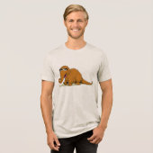 Vintag Sesamstraße Snuffleupagus Tri-Blend Shirt (Vorderseite voll)