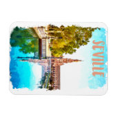 Vintag Sevilla Spanien Andalusien Magnet (Horizontal)
