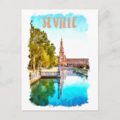 Vintag Sevilla Spanien Andalusien Postkarte (Vorderseite)