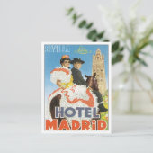 Vintag Sevilla Spanien Hotel Postkarte (Stehend Vorderseite)