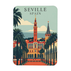 Vintag Sevilla Spanien Kathedrale Reiseführer von  Magnet