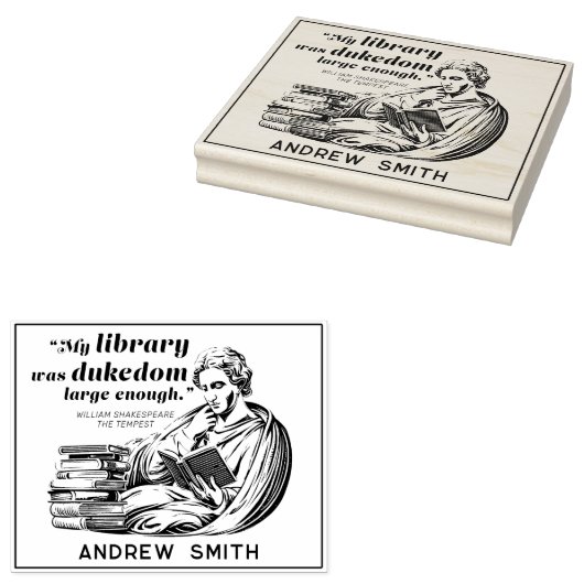 Vintag Shakespeare Gummistempel (Stempel)