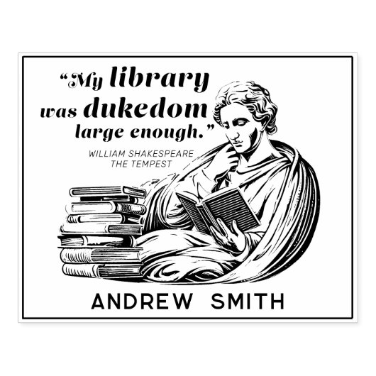 Vintag Shakespeare Gummistempel (Prägung)