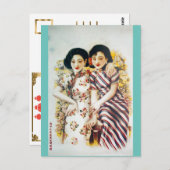 Vintag Shanghai Ad Best Friends Beauty Postkarte (Vorne/Hinten)