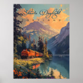 Vintag Shasta Daylight Train Poster (Vorne)