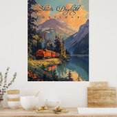 Vintag Shasta Daylight Train Poster (Küche)