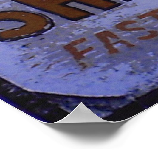 Vintag-Shave-Ice-Zeichen Poster (Ecke)