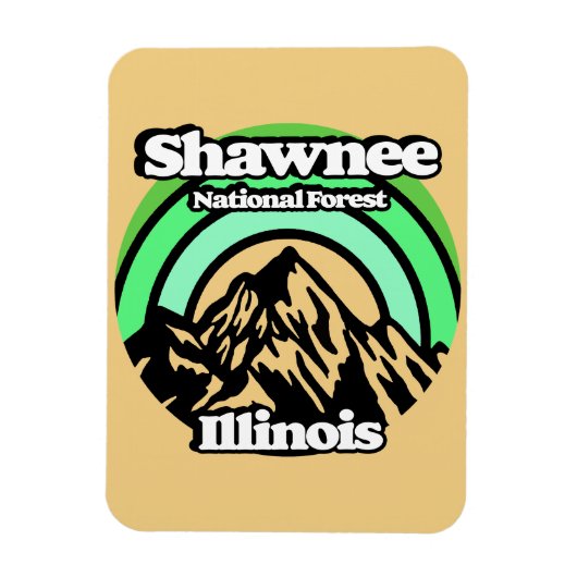 Vintag Shawnee National Forest Illinois Magnet (Vertikal)