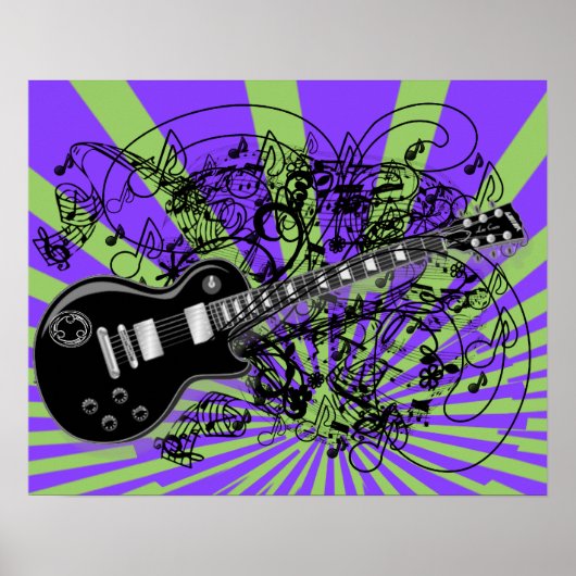Vintag Sheet Music Rock'n'Roll Poster (Vorne)