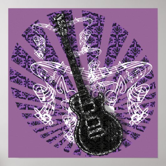 Vintag Sheet Music Rock'n'Roll Poster (Vorne)