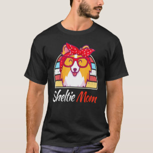 Vintag Sheltie Mama Shetland Sheepdog Mama Dog T-Shirt