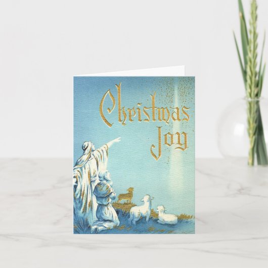 Vintag Shepherd Christmas Joy Card Karte (Vorderseite)